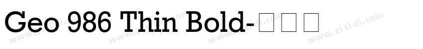 Geo 986 Thin Bold字体转换